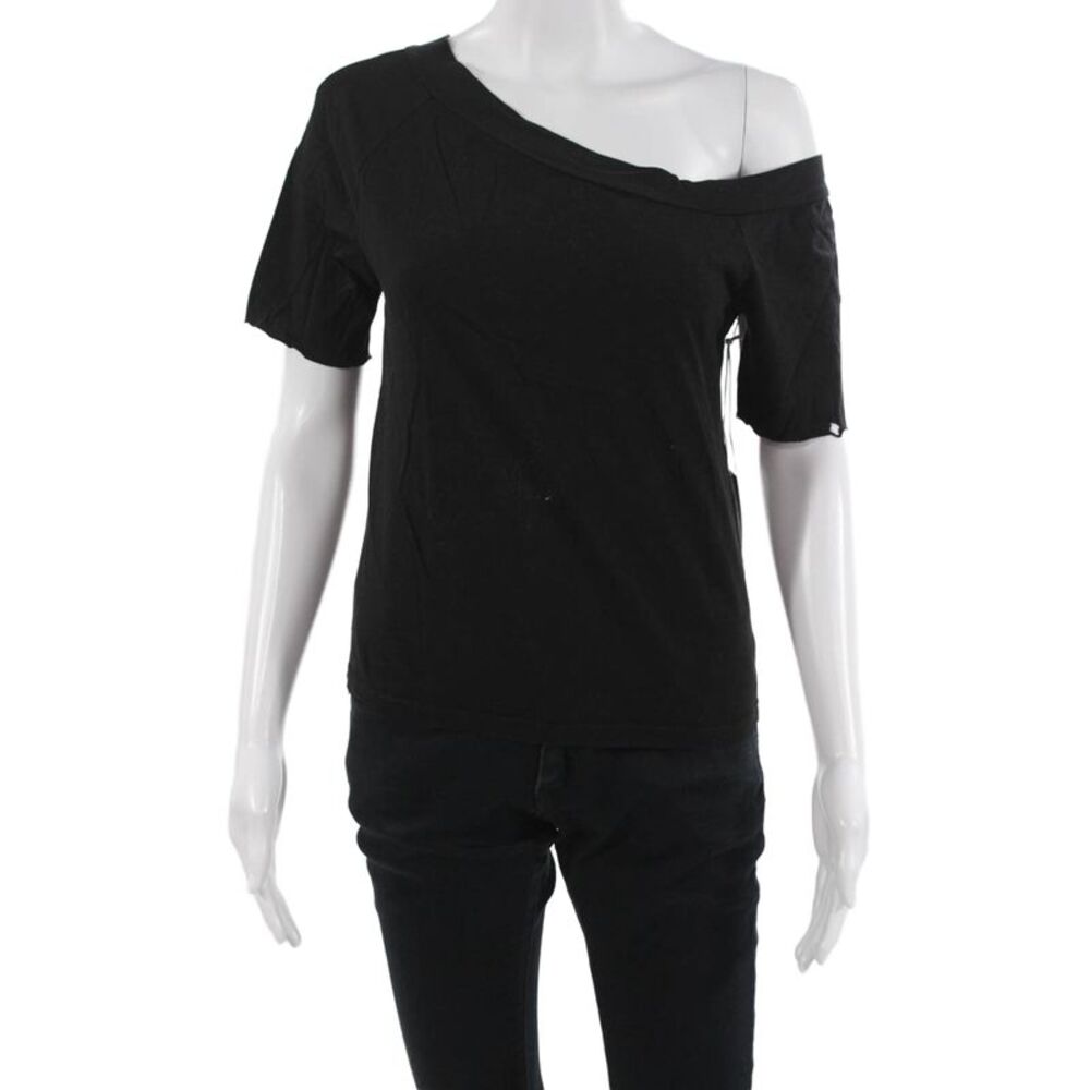Stateside Women Basic Black Short Sleeve Supima Cotton T-Shirt Size XS